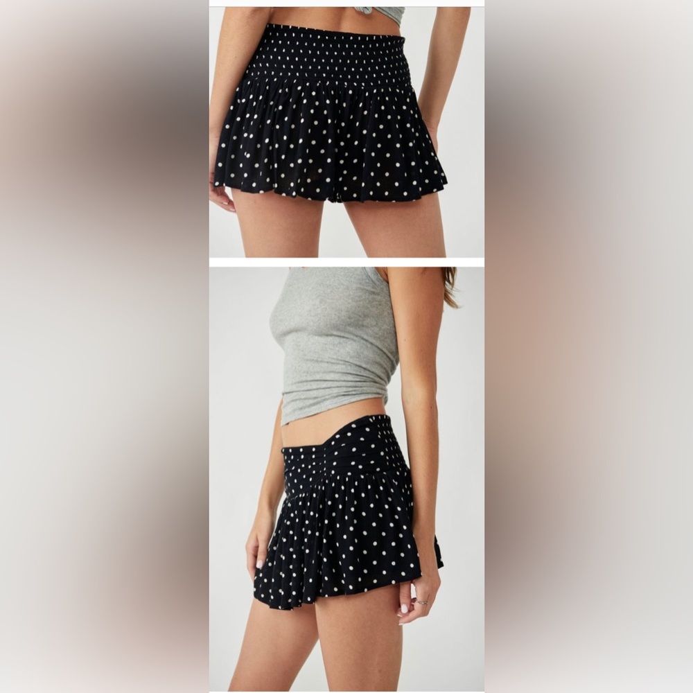 NWT Free People Gobi Skort in Washed Black Combo Size M - Picture 4 of 6